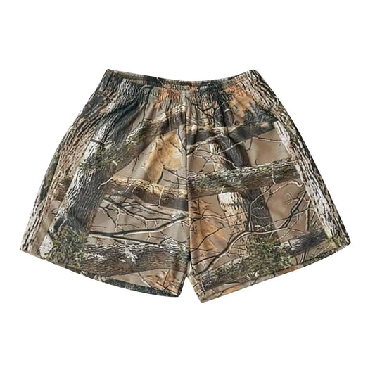 Camo Shorts for Men Women Camo Cargo Shorts Unisex Camo Workout Shorts Jogger Activewear Shorts